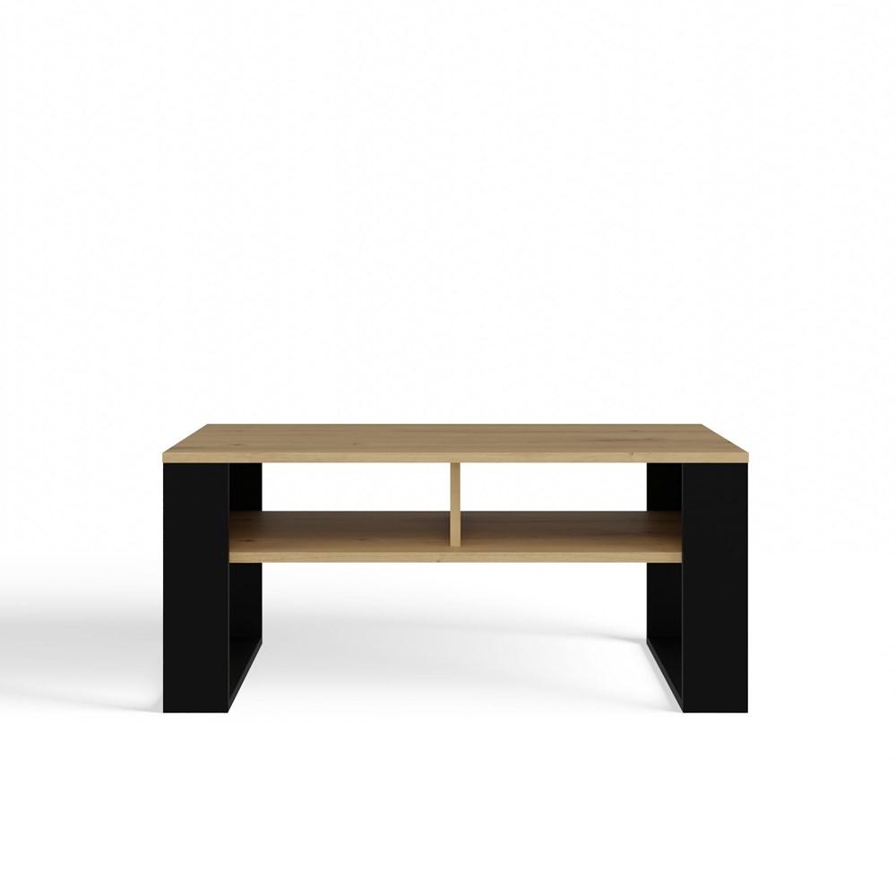 Modern 2P SLIM Coffee Table, Artisan Oak, Black