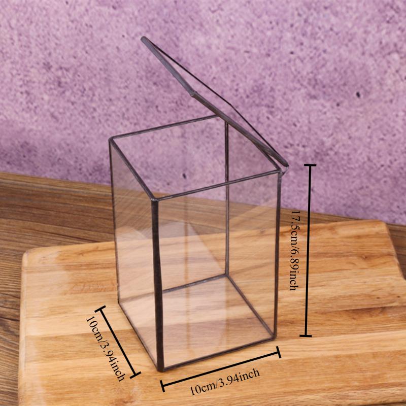 

Miniature Rainforest Terrarium Trigonometric Polyhedron Glass Preserved Flower House Translucent Creative Plant Pot