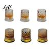 Lead-free Glass Tumbler Dad's Gift Spinning Whiskey with LED Light 260ml Embossed