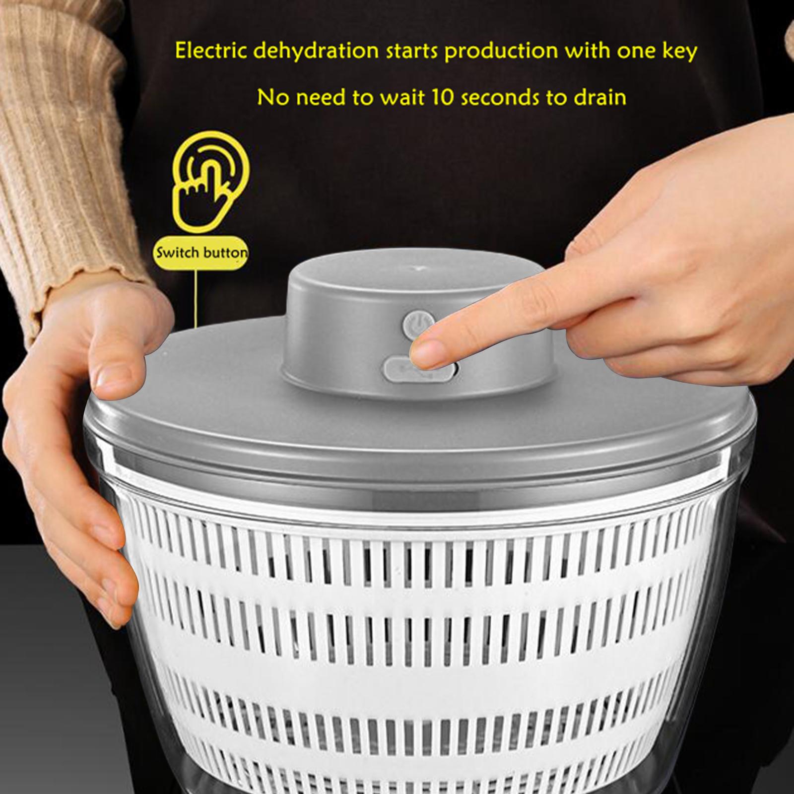 USB Electric Vegetable Spinner Automatic Rotator for Home Vegetable Onion