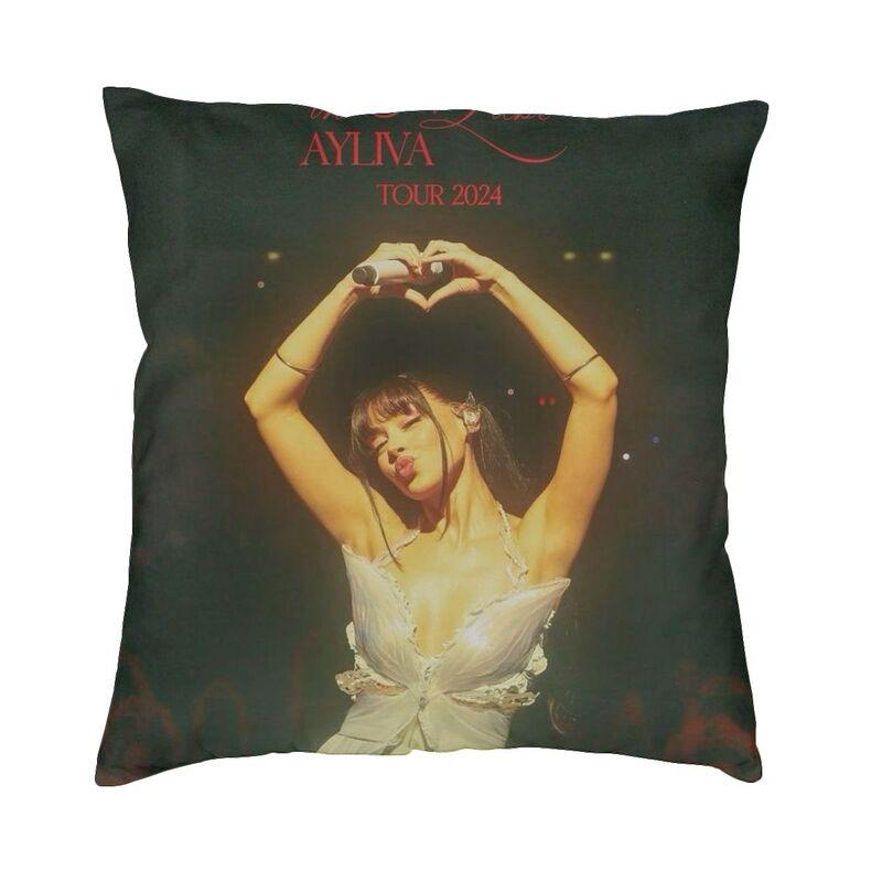 

Custom German Singer Ayliva Square Pillowcover Home Decorative Cushions Throw Pillow for Car Doublesided Printing 30x30cm 12x12in