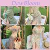 Summer Plus Size Floral Dress With V-neckline And Puff Sleeves Perfect For Any Occasion