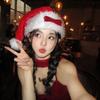 Plush Fabric Red Santa Hat Soft Plush Trim Long Fur Hat Durable Christmas Hat  Christmas