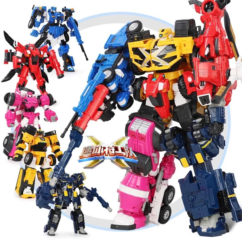 MiniForce Penta X Ranger 5 In 1 Transformation Robot Bot PENTATRON Model Mini Force Deformation Combir Action Figure Toys Gift