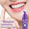V34 Purple Tooth Whitening Mousse Toothpaste Corrector Teeth Cleaning Fresh Breath Effectively Remove Yellow Plaque Smoke Stain