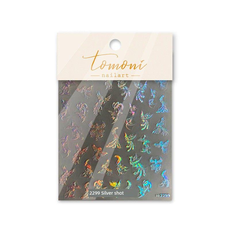 

Bronzing Silver Phoenix Yu Fei Tomoni Nail Sticker Phoenix Yu Fei 2299-Laser Silver