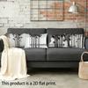 Bamboo Pattern Rectangle Pillowcase Suitable For Sofa Bedroom Car Pillow Cover Cushion Rectangular Back Cushion
