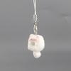 Cute Flocked 3D Resin Bear Keychain Sweet Creative Student Phone Chain Pendant Bag Accessory Phone Strap Gift