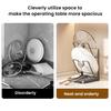 Pot Lid Holder with Drain Carbon Steel Utensils Pan U-Shaped Groove Design Kitchen Organizer Drip Tray