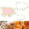 Stainless Steel Cutter Two-Sided Bread Mold With Pig Cookie Cutter For Pan Mexicano Dough Bread Shape Cutter For Home Kitchen