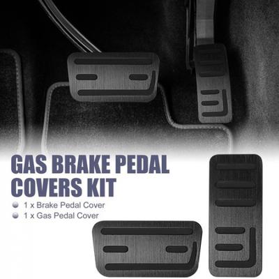 Foot Pedal Brake Gas Pedal Pad Kit Non Slip Pad Covers for Honda Fit  Black