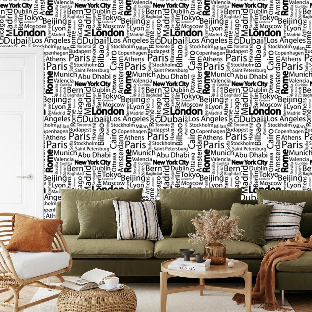 City world wallpaper for living room and bedroom 50x1000