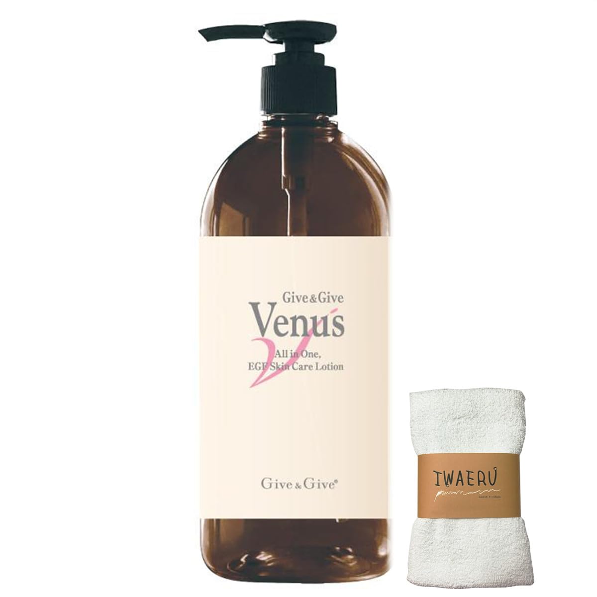 

Give & Give Venus 500g Skincare Lotion + Give & Give IWEAERU Towel Set