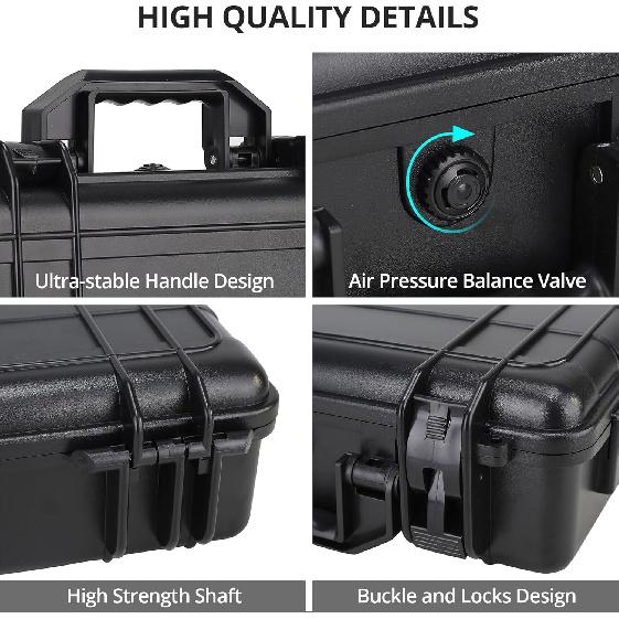 Professional Mini 4 Pro Hard Case, Waterproof Travel Carrying Case Bag for DJI Mini 4/3 Pro, with RC-N2/RC 2 Remote & Accessories