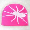 Knitted Fashion Hat With Spider Embroidery Design For Keeping Outdoors Warm