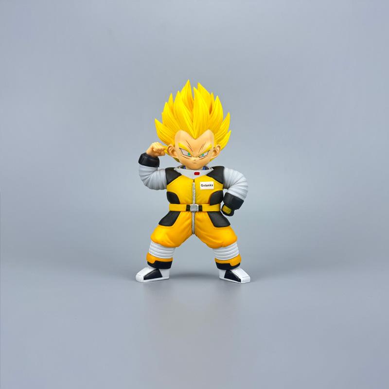 4pcs Anime Dragon Ball Space Suit Goku Gohan Krillin Gotenks Q Version Action Figures PVC Statue Desktop Decoration Model Gifts