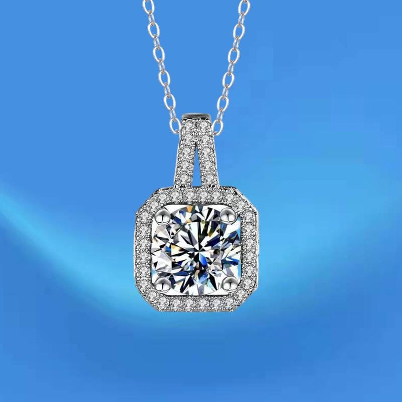 S925 Sterling Silver Jewelry Set with Zircon Inlay Necklace Pendant Ring Earrings Fashion Gift