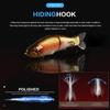 BEARKING Buone esche da pesca 135mm 1oz minnow snodato Wobblers Corpo in ABS con coda morbida SwimBaits esca morbida per lucci e spigole