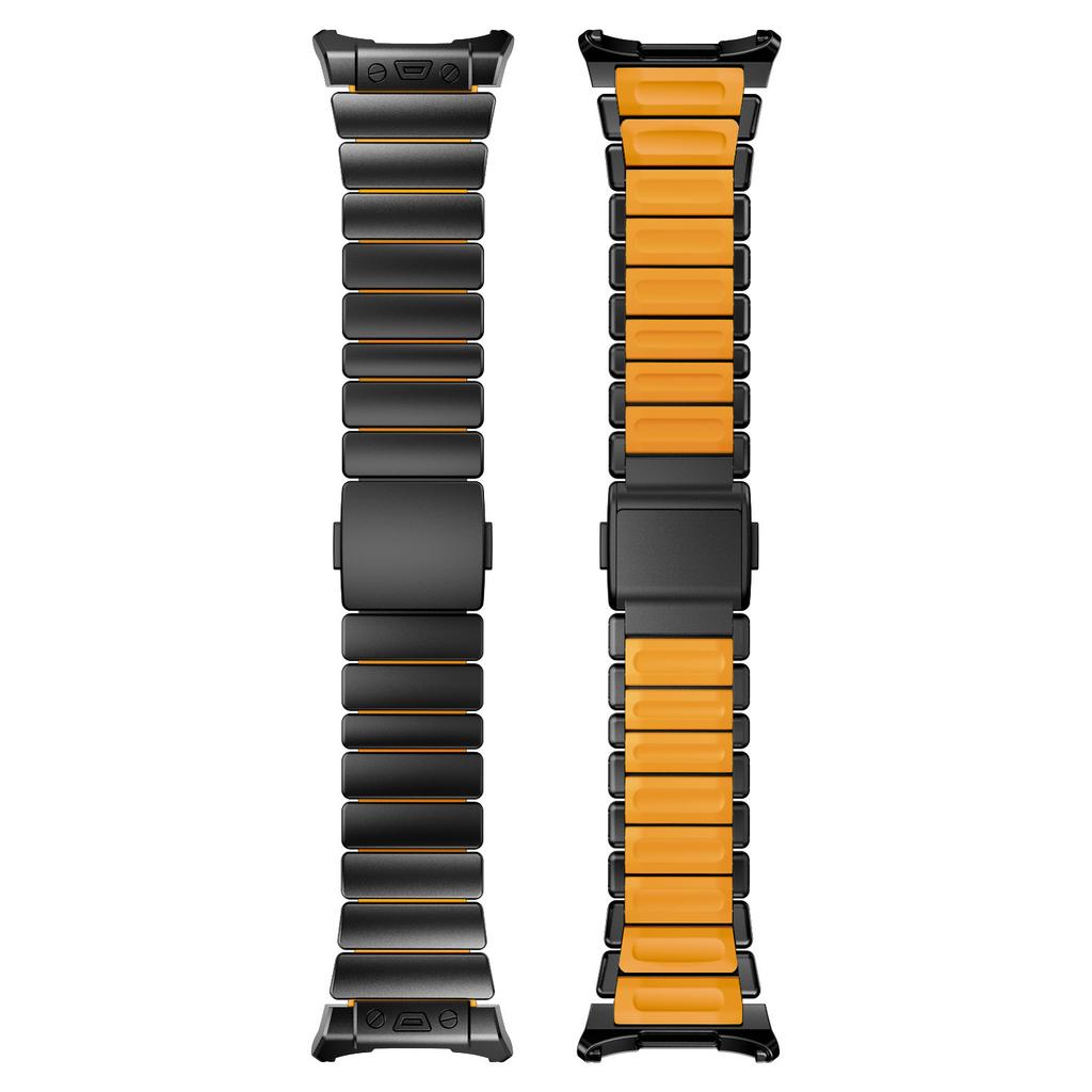 Win-Win Metal Titanium Silicone Magnetic Clasp Sweatproof Breathable Watch Bands Compatible with Galaxy Watch Ultra 47mm