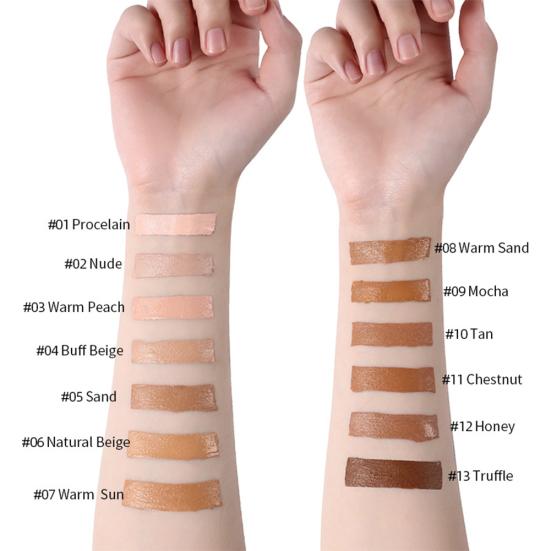Langmanni Waterproof Whitening Full Coverage Liquid Foundation Face Concealer