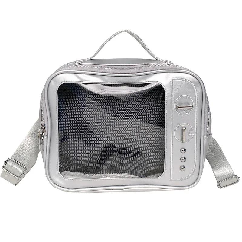 Kawaii TV Shape Design Ita Bag Japanese Girls Crossbody Bag Trend Transparent Pocket Harajuku Shoulder Bag Fashion Backpacks