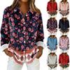 Women's Shirt Blouse Print Button Long Sleeve Casual Basic Shirt Collar Regular Top