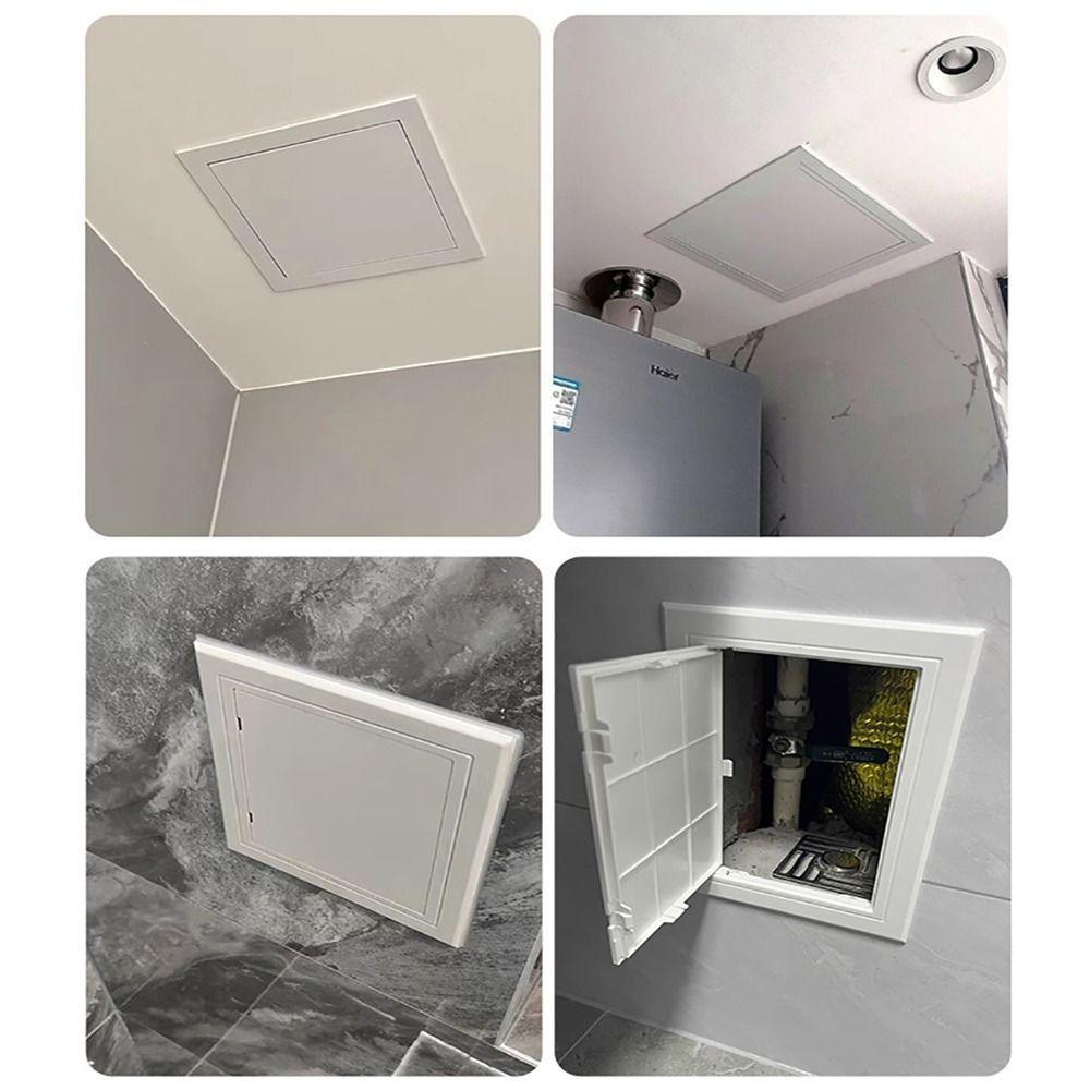White Opening Flap Cover Plate Plastic Inspection Hole Mew Access Hatch Cover  Doors Wall Ceiling