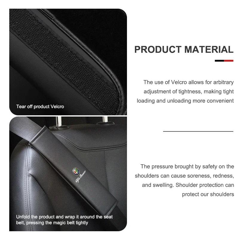 AAACK1 Car Stickers For Alfa Romeo Car Belts Covers Padding Carbon Fiber Belt Shoulder Accessories For Alfa Romeo 159 Giulietta Giulia