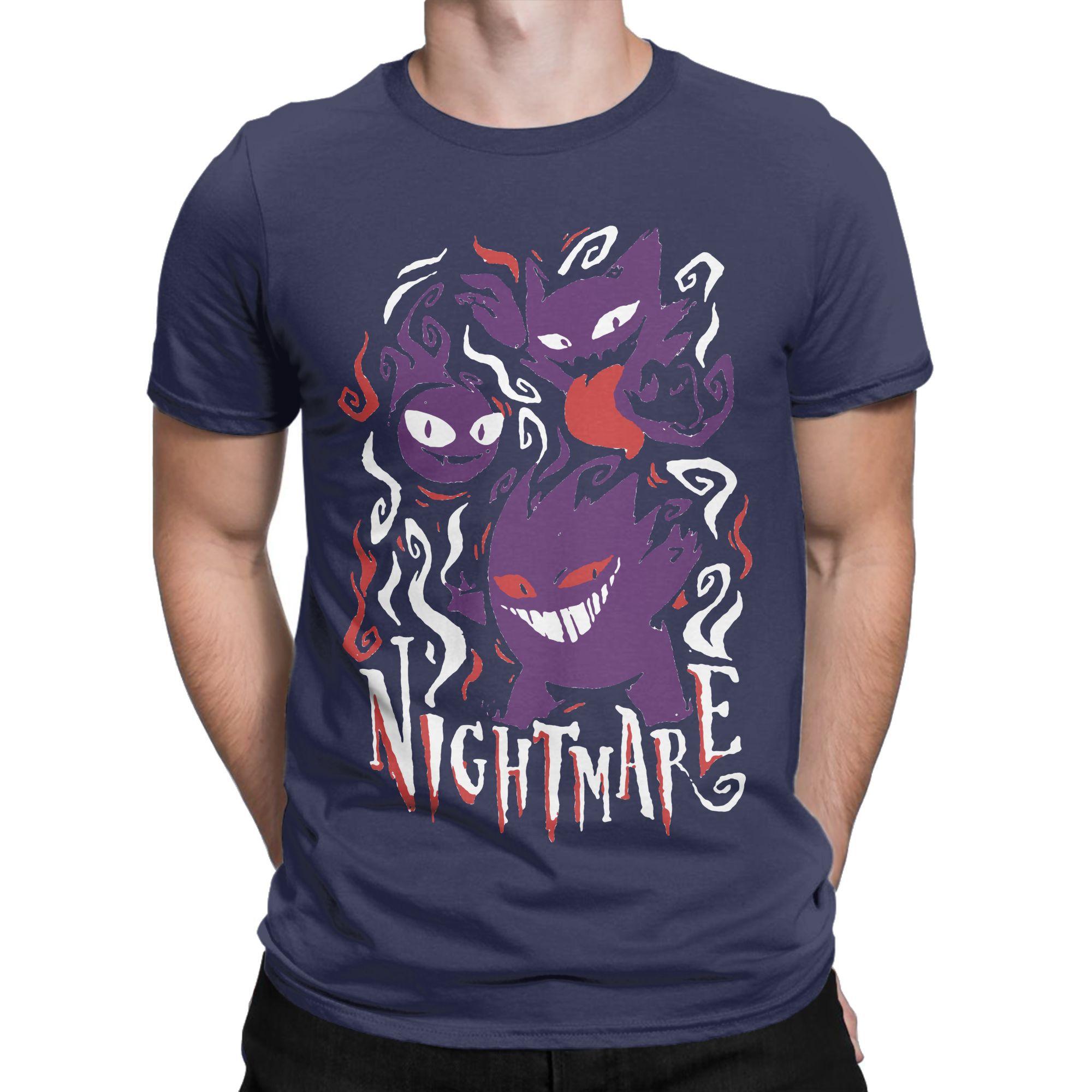 Comfortable season Ghost Gym T-shirt voor Heren Katoenen T-shirt Gengar Kaiju Japanse Stijl Zak T-shirt Korte Mouw Kleding Cadeau Idee XL
