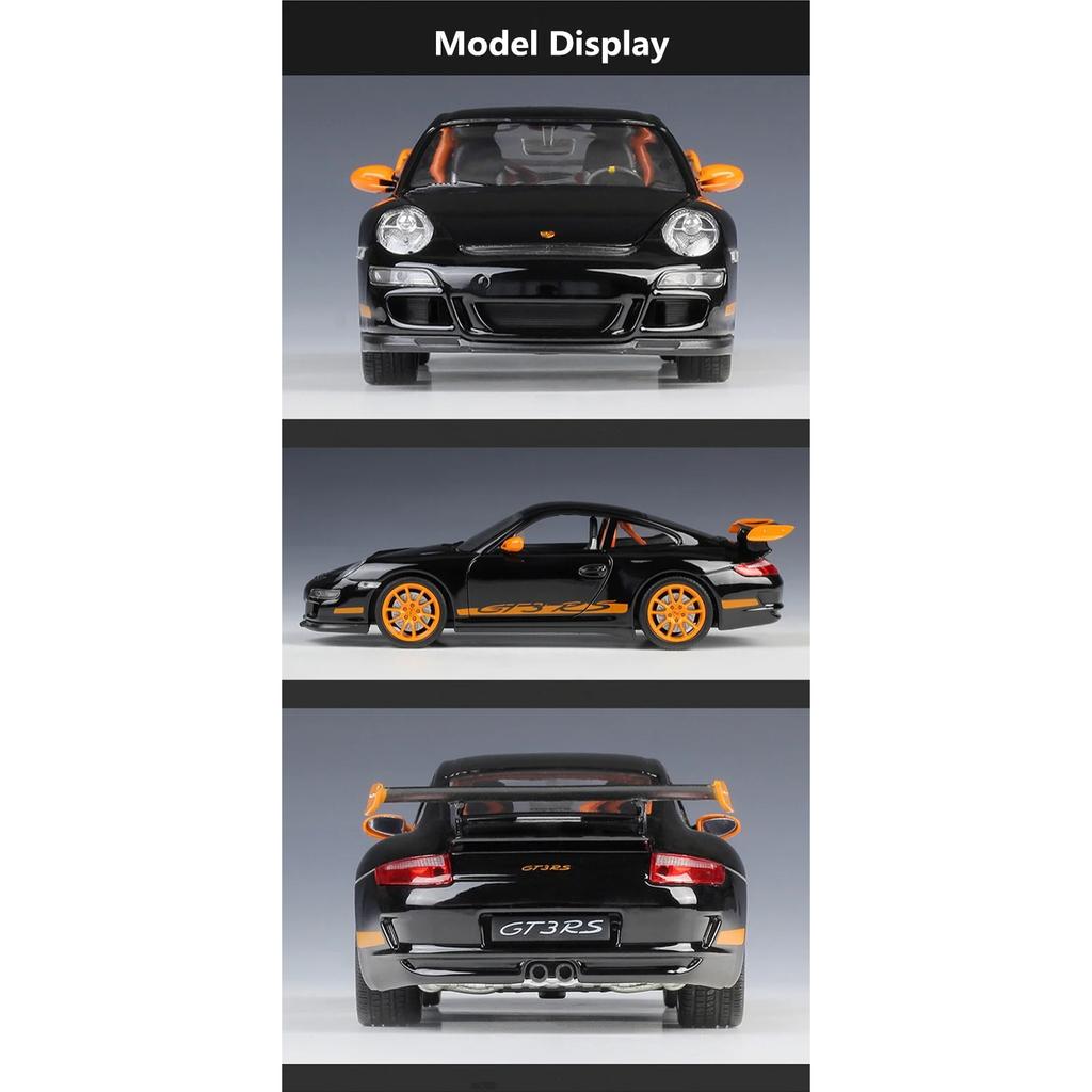 Welly 1/24 Porsche 911 GT3 RS Alloy Racing Car Model Diecast Metal Track Sports Car Vehicles Model High Simulation Kids Toy Gift