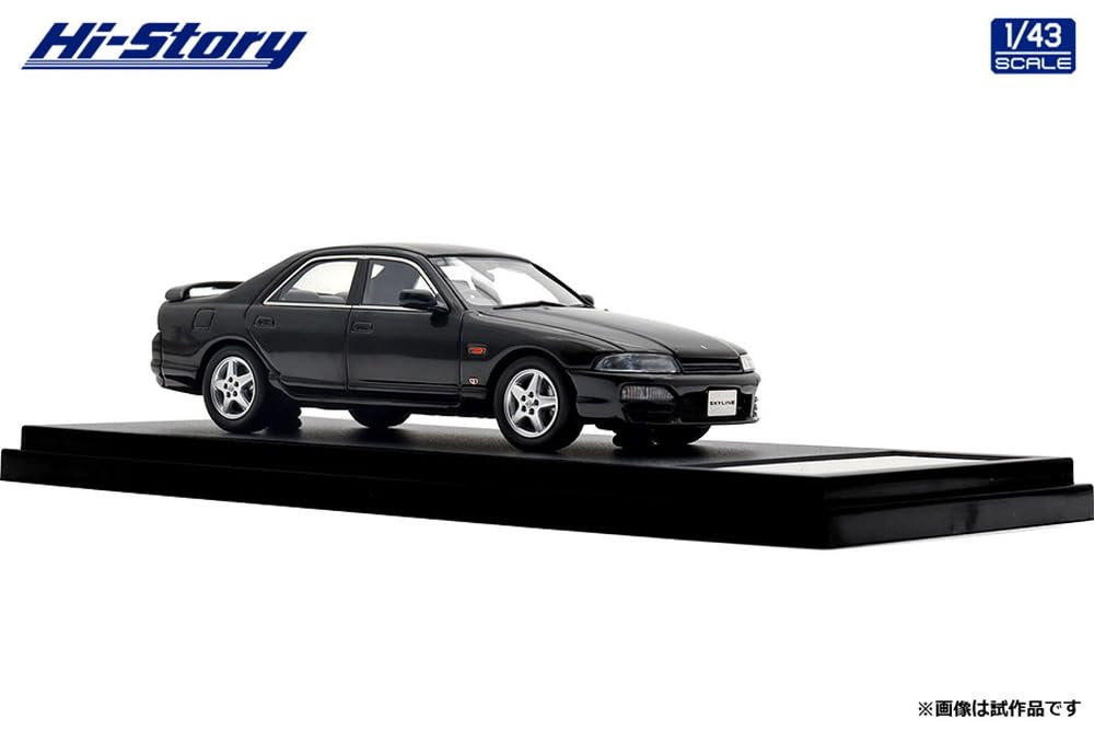 INTERALLIED Hi Story 1/43 Scale Nissan Skyline 4-Door Sedan GTS25t Type M Spec II (1996) Black, Finished Model, HS477BK