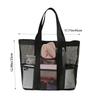 Large Capacity Hand-held  Nylon Mesh Beach Supplies Storage Bag for Women Mother Vacation Use