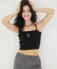 AWESOME STUDIO Crop Top Signature Sleeveless Black