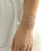 New simple and versatile geometric thin chain jewelry women's, mixed and matched snake bone chain, box chain, crystal set bracelet.