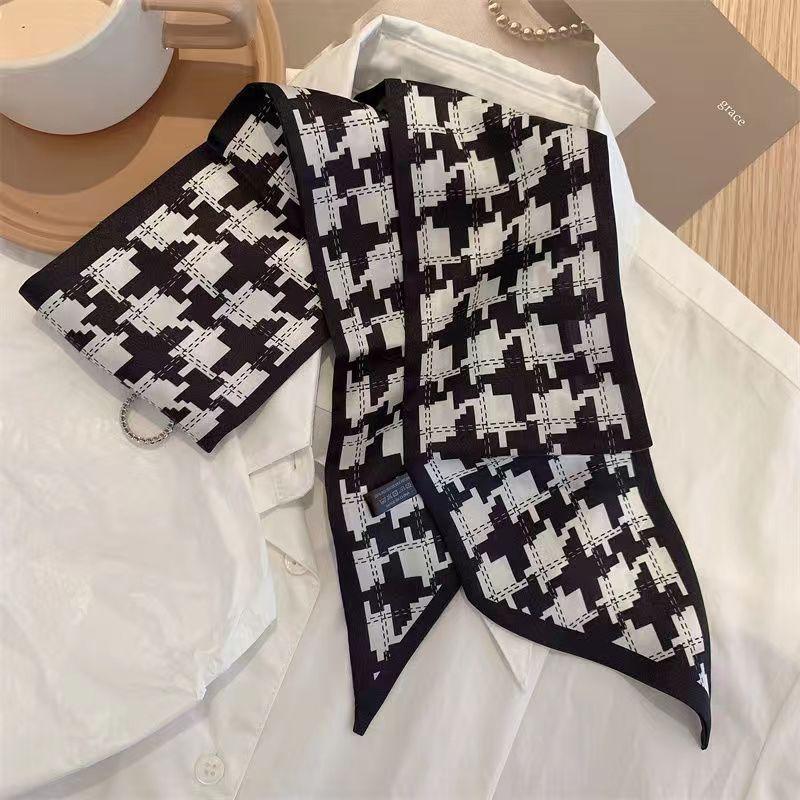 Multifunctional French Flower Hair Band Headwear Scarves 6.5cm*90cm