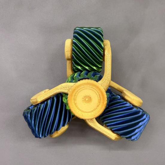 Stress Relief Fidget Spinner 3D Printed Anti-Anxiety Gear Spinning Toy Portable Travel Home Office Finger Roller EDC Desk Toy