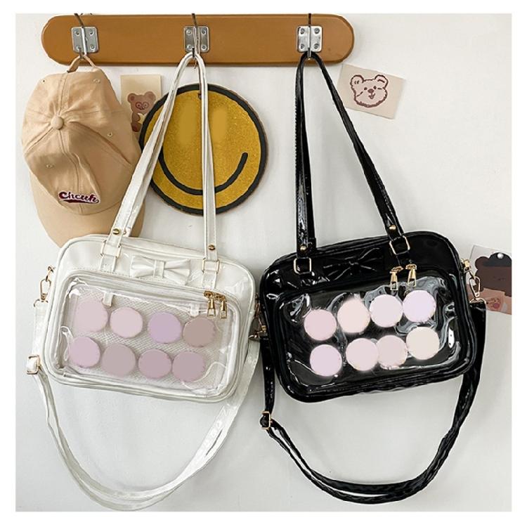 Damska Przezroczysta Torebka na Ramię DIY Ita Bag Dziewczęca Urocza Torebka Crossbody do Szkoły