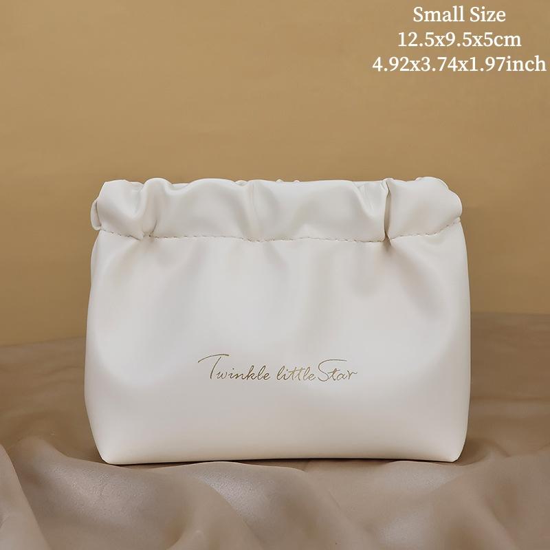 Automatic Closing Mini Storage Bag Travel Portable PU Leather Lipstick Makeup Cable Coins Keys Jewelry Earphone Storage Organizer