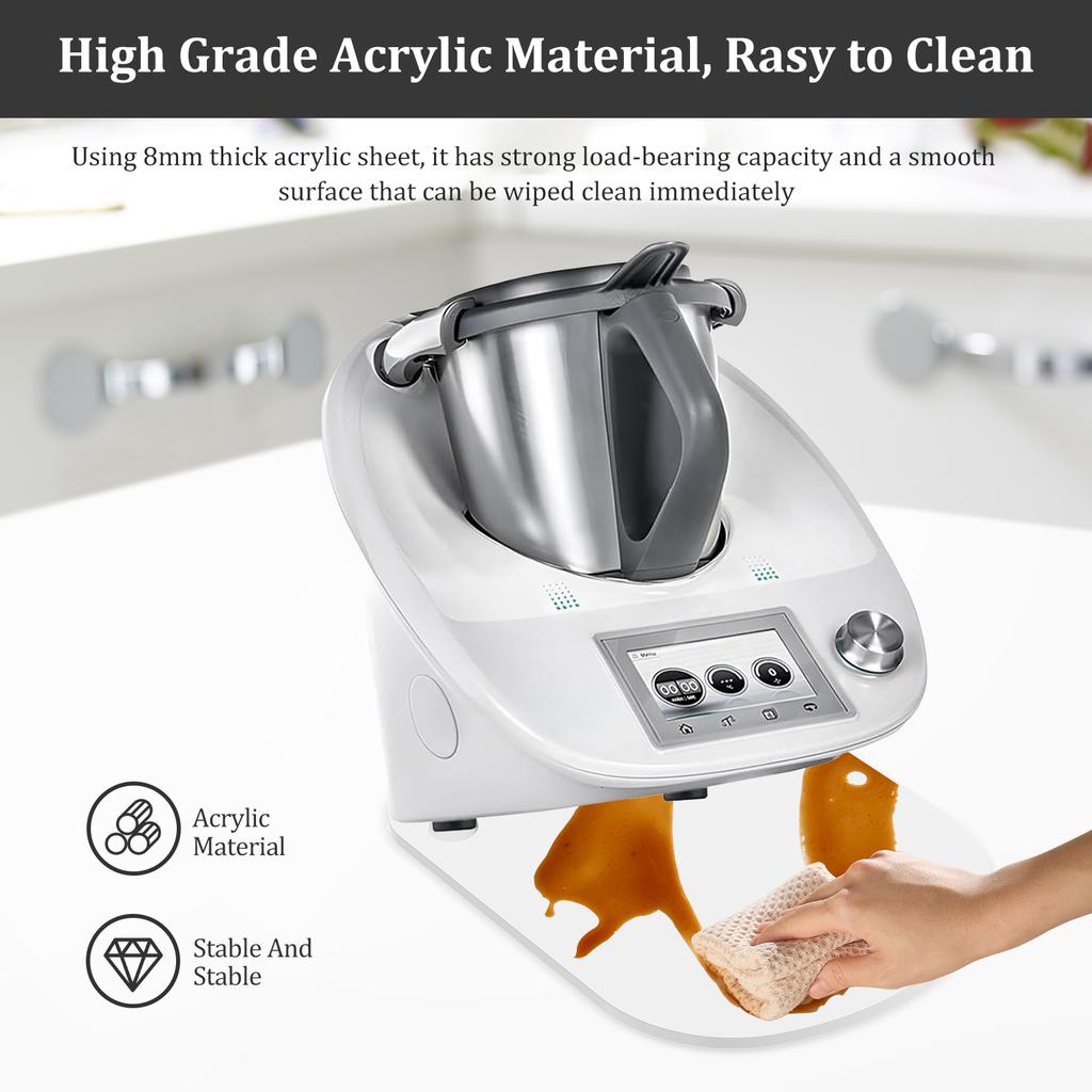 Sliding Board for Thermomix TM5 TM6 Gliding with Wheels for Food Processors Sliding Mat Easy Moving