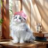 Dog Beret Pet Beret Cat Dog Hat 5 to 15Kg Small Breeds Animals Adjustable Headwear For Kitten Puppy Holiday Costume Thanksgiving