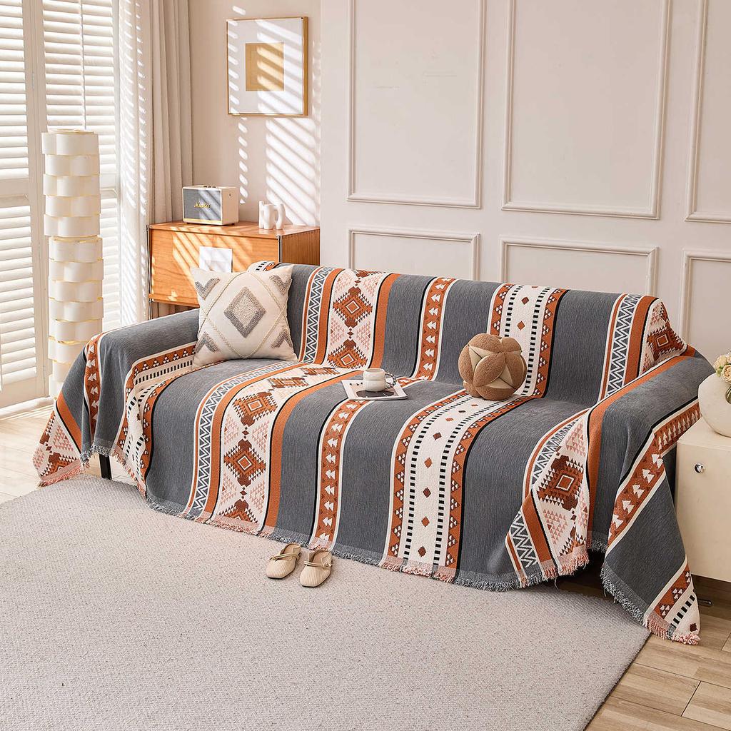 Bohemian Style Thick Chenille Sofa Cover Throw Blanket All Season Universal Couch Protector Bedspread