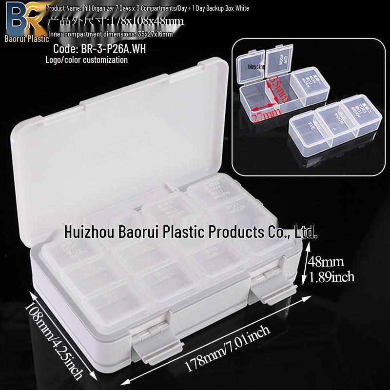 7-Day Round Petal Pill Box: Compact 7-Grid Medicine Organizer for Travel