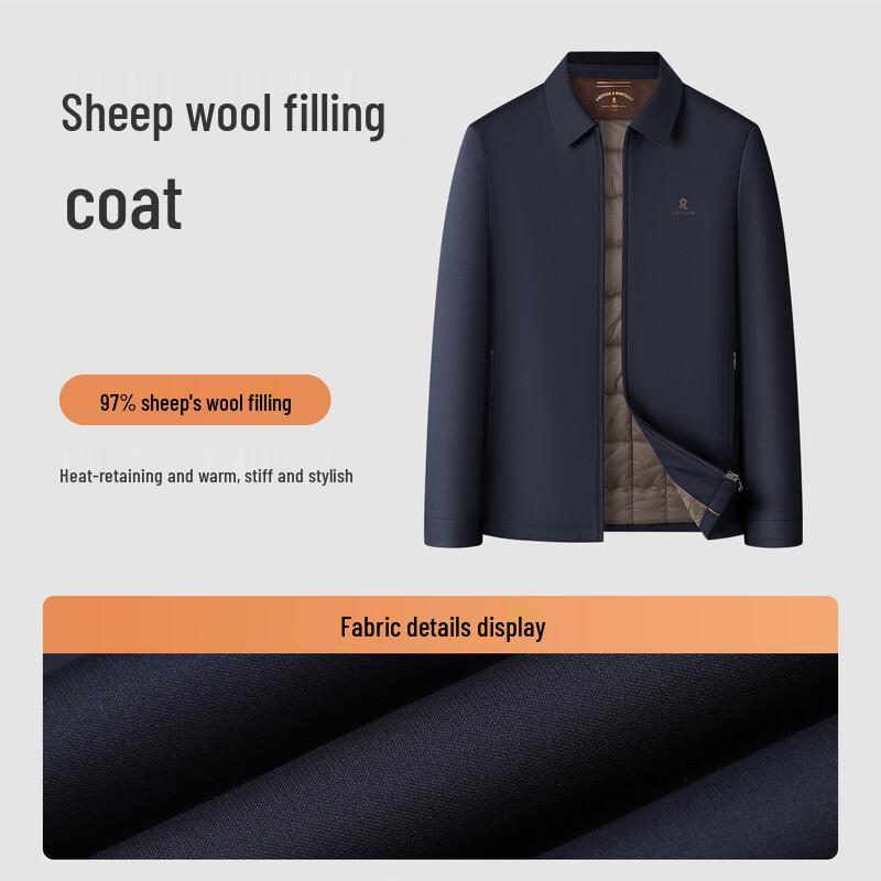 MONTAGUT Men's Winter Business Lapel Padded Jacket