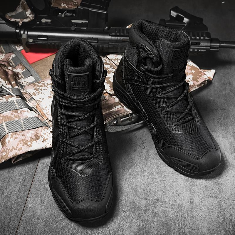 Men's High Tops Outdoor Hiking Shoes Lightweight New Breathable Desert Hiking Boots Men's Boots Anti-hot Non-slip Thick Soles