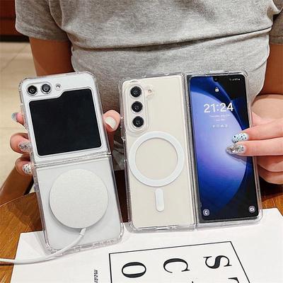 Samsung Z Flip 6 Transparent Magnetic Airbag Drop-proof Case S26+