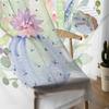 Succulents Painted Watercolor Sheer Curtains Bedroom Voile Curtain Living Room Window Sheer Curtains Kitchen Tulle Drapes