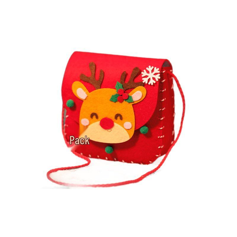 Handmade DIY Felt Christmas Gift Bag for Candy & Apples