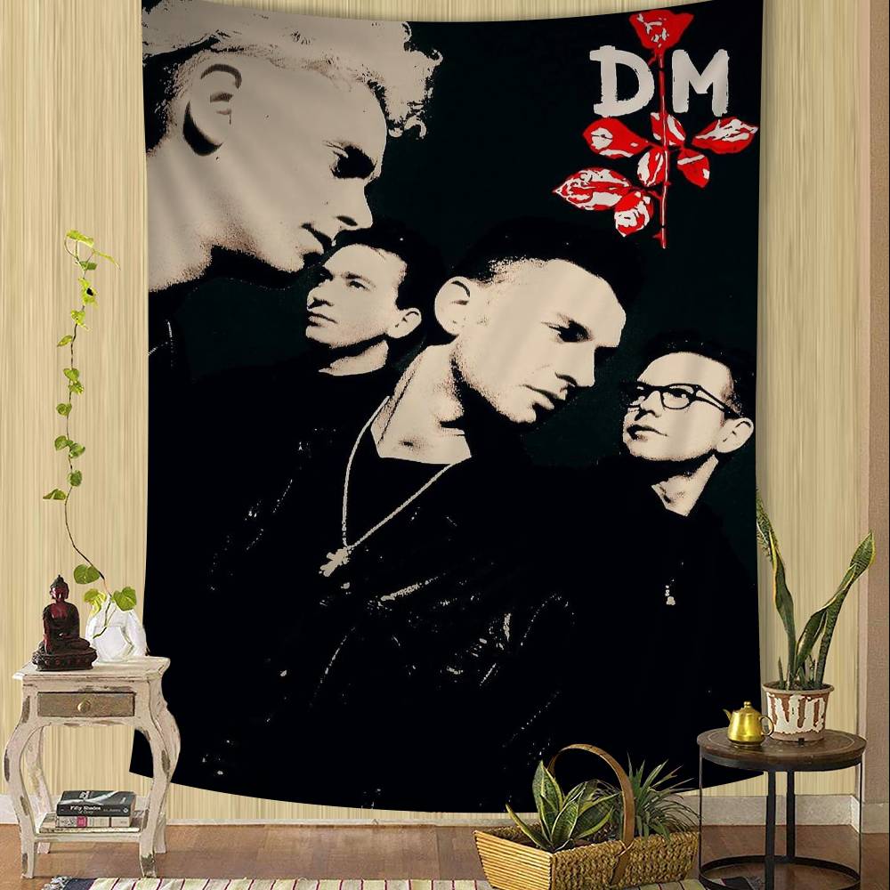 Band Rock D-Depeche M-Mode Şarkıcı Renkli Duvar Halısı Bohem Duvar Halıları Mandala Duvar Sanatı Dekor