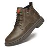 Men's Genuine Leather Casual Shoes Winter Velvet High Top Workwear Shoes Fashionable and High-quality Oxford Shoes for Men‘s