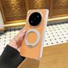 For Oppo Find N6 Case Hard PC Transparent Middle Hinge Rotating Ring Stand Magnetic Protective Back Cover For Find N6 Shell